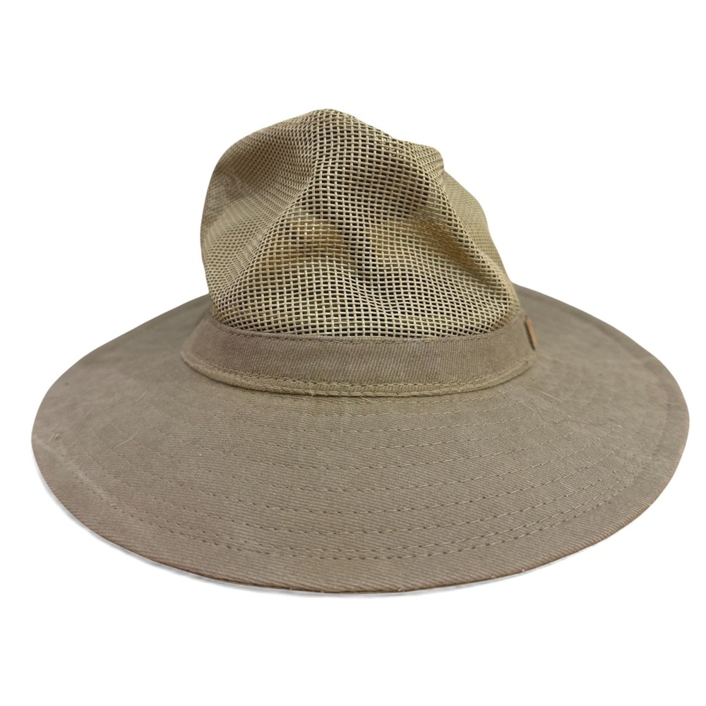Vintage Stetson Safari Boonie Hat Mens M Medium Tan Mesh Sun‎ Protection